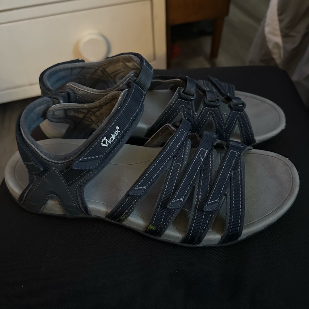 Viakix Women's Navy Multi-Strap Comfort Sandals